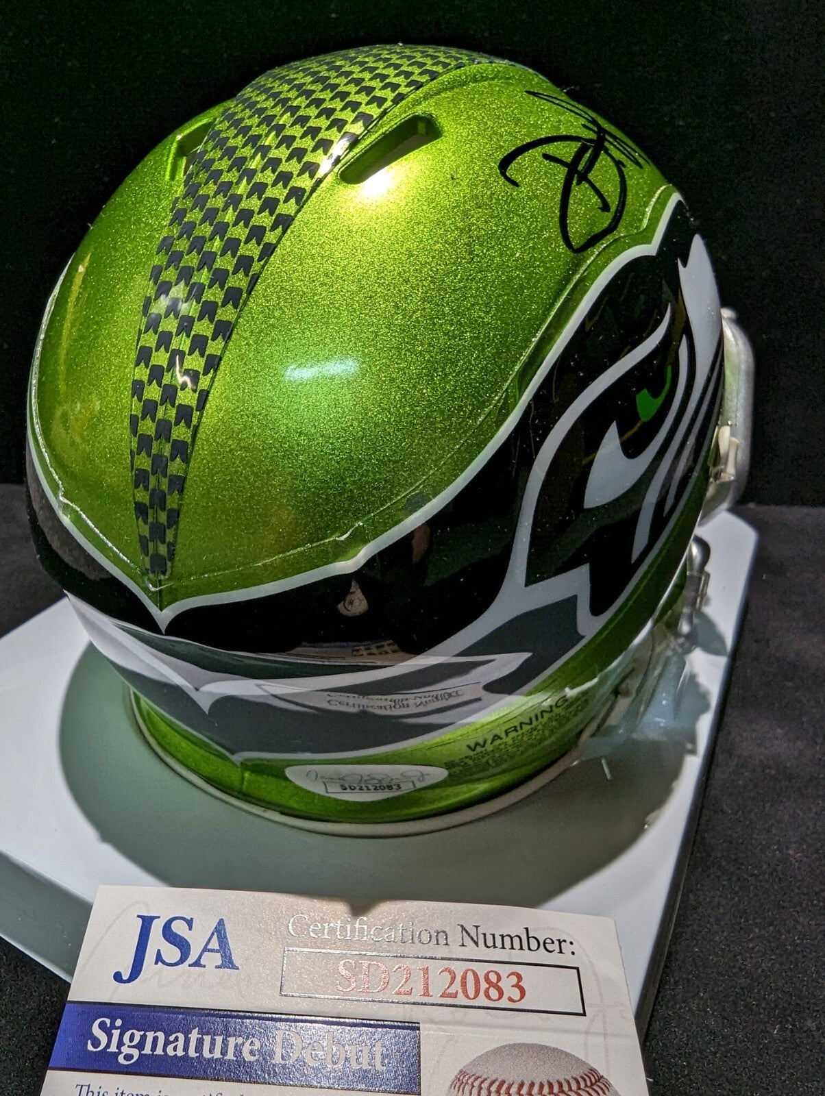 Seattle Seahawks Devon Witherspoon Signed Flash Mini Helmet Jsa Coa