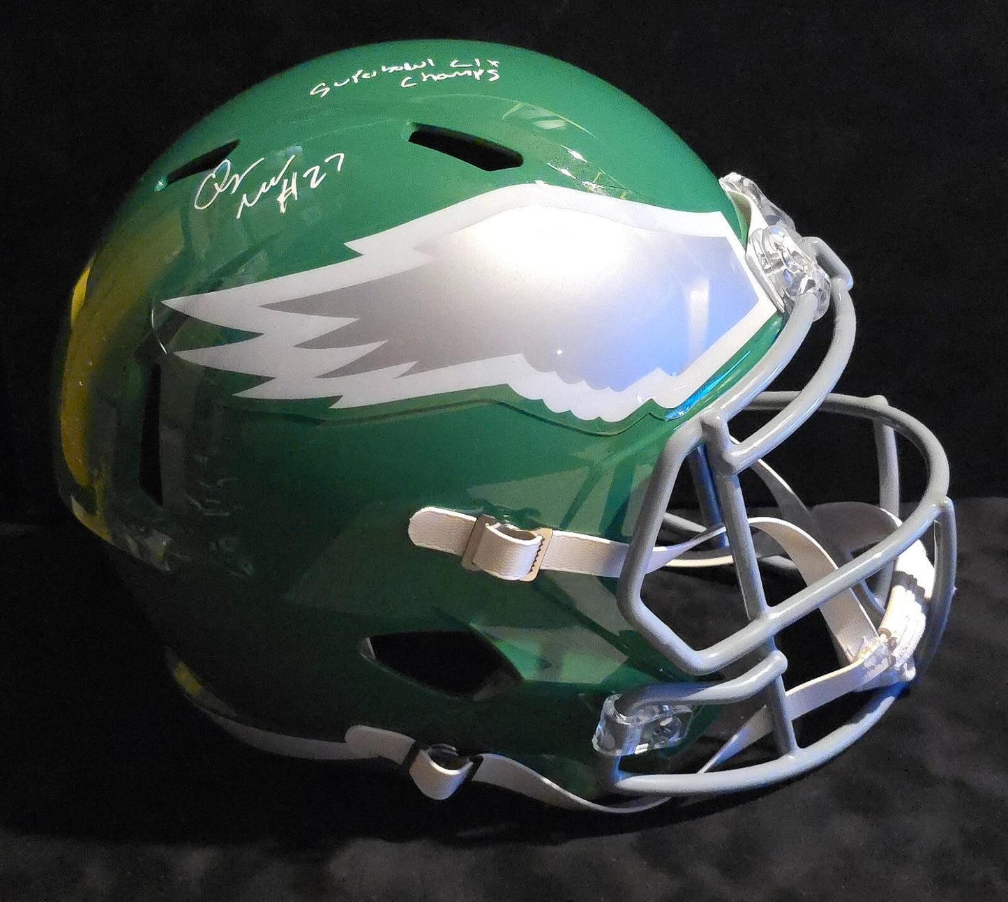 Philadelphia Eagles Quinyon Mitchell Signed Full Size Speed Replica Helmet Jsa