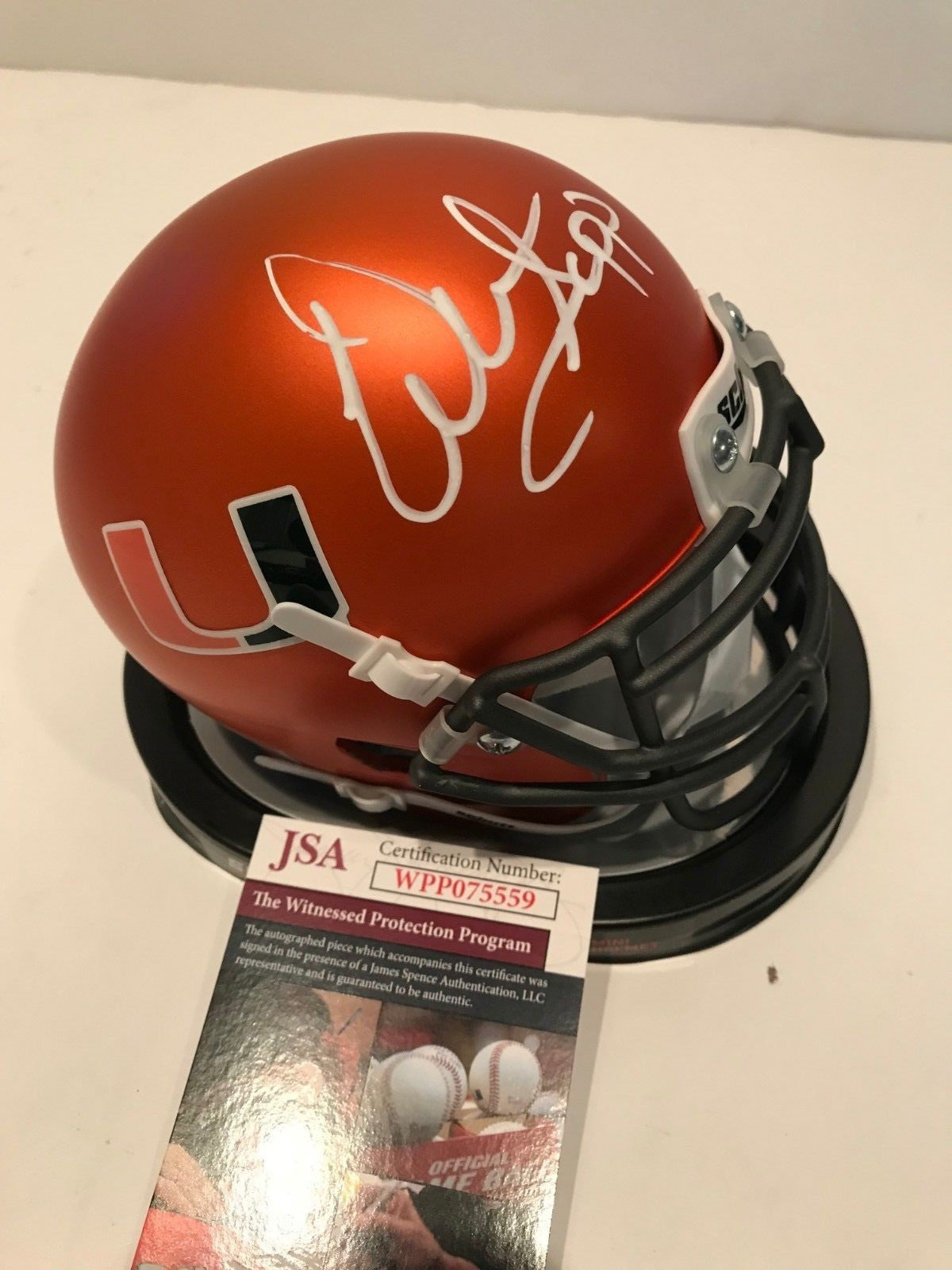 Warren Sapp Autographed Signed Miami Hurricanes Mini Helmet Jsa Coa