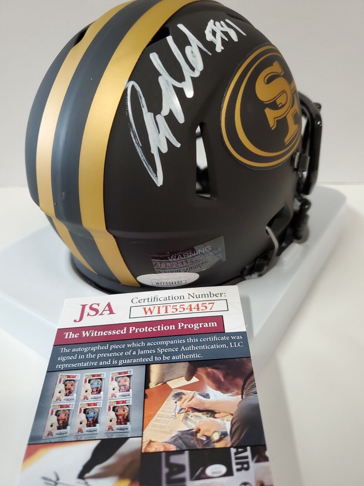 San Francisco 49Ers Anquan Boldin Autographed Eclipse Mini Helmet Jsa Coa