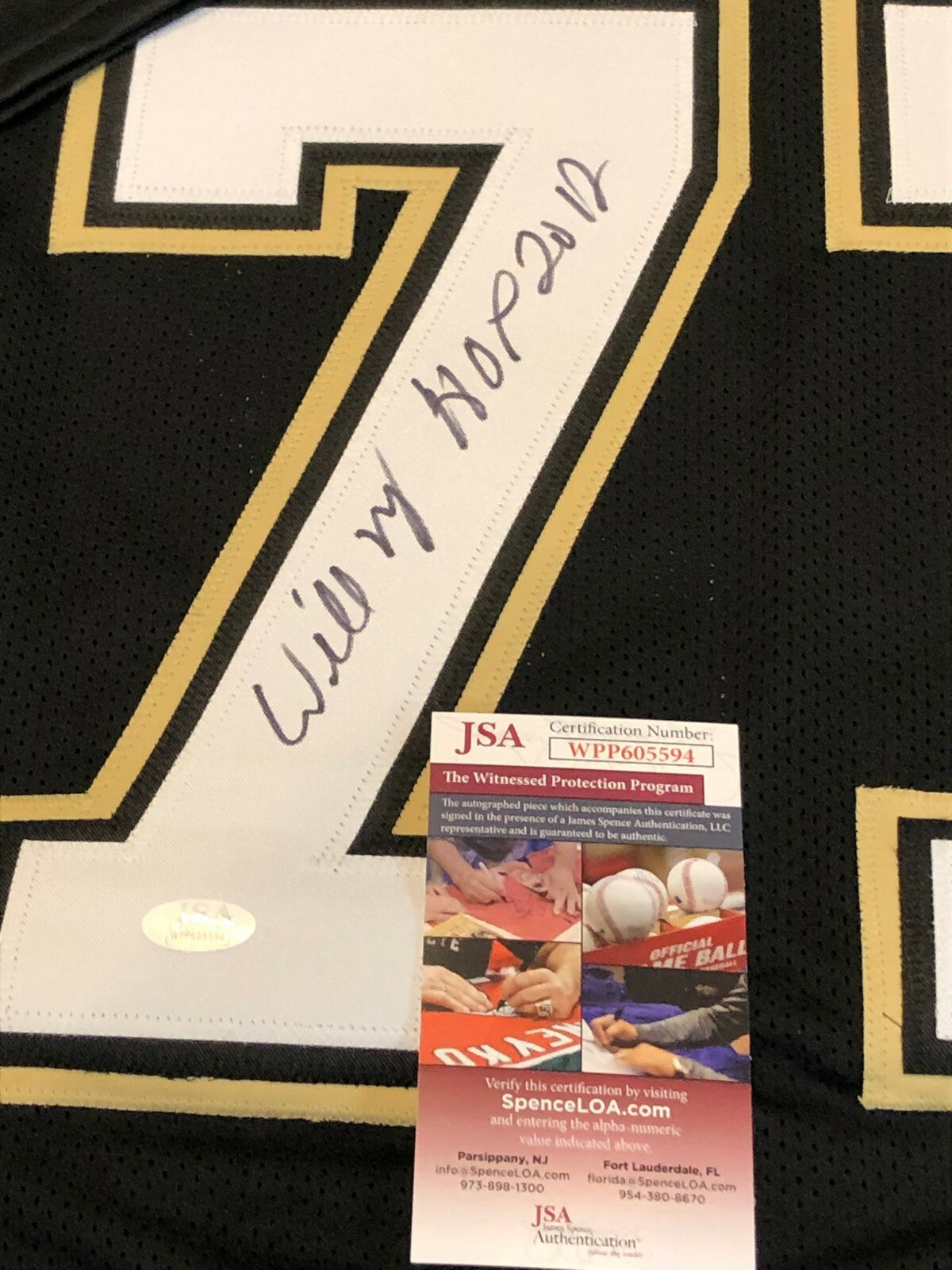 New Orleans Saints Willie Roaf Autographed Signed Inscribed Jersey Jsa  Coa