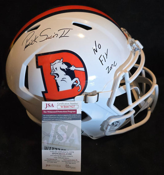 Denver Broncos Pat Surtain Ii Signed Insc Retro Replica Full Size Helmet Jsa