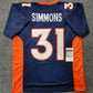 Denver Broncos Justin Simmons Autographed Signed Jersey Jsa  Coa