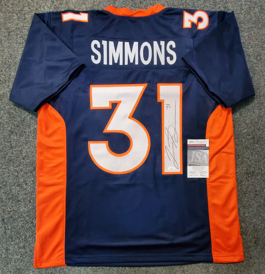 Denver Broncos Justin Simmons Autographed Signed Jersey Jsa  Coa