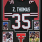 Framed Texas Tech Red Raiders Zach Thomas Autographed Inscribed Jersey Jsa