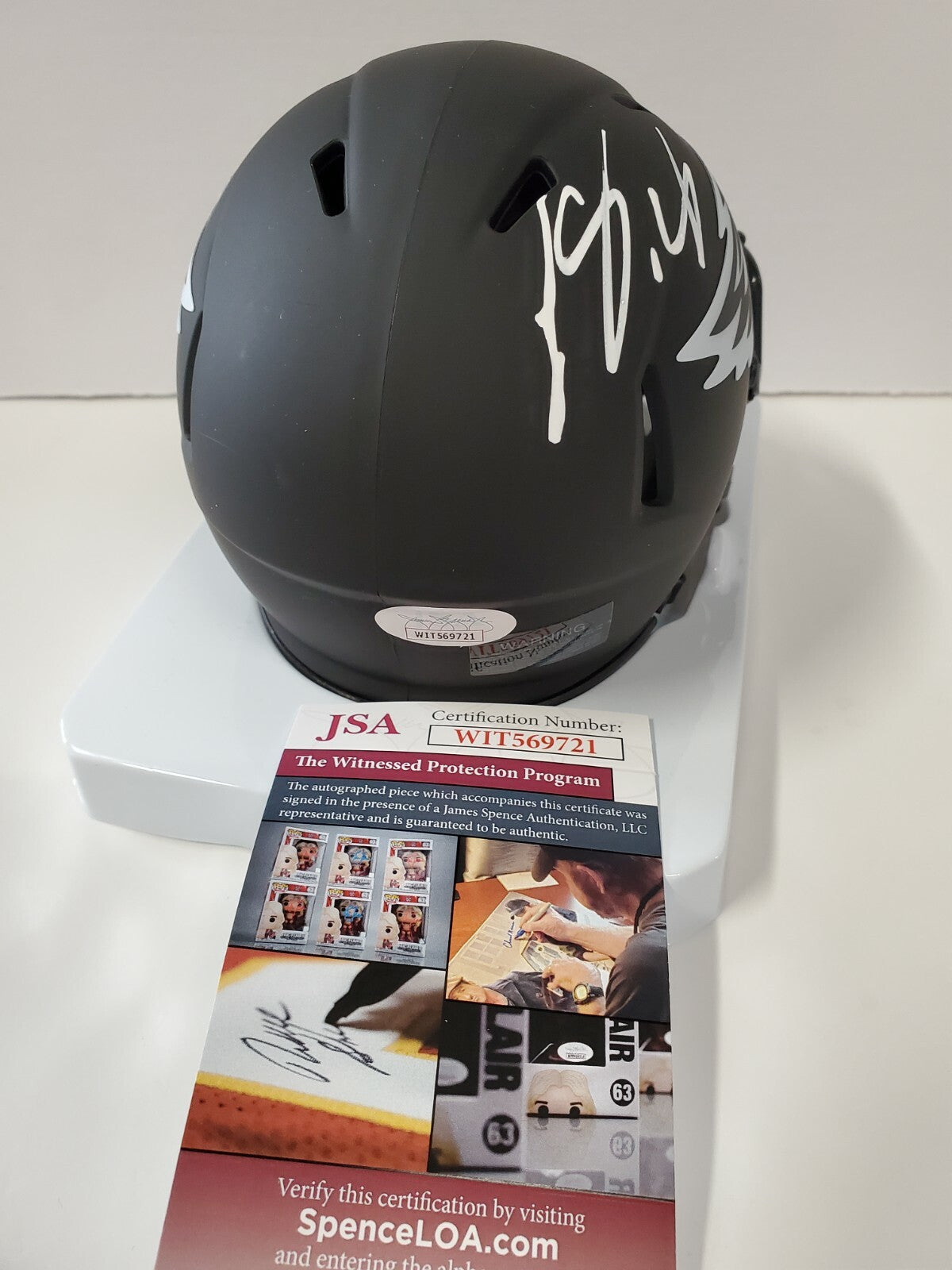 Philadelphia Eagles Lesean Mccoy Signed Eclipse Mini Helmet Jsa Coa