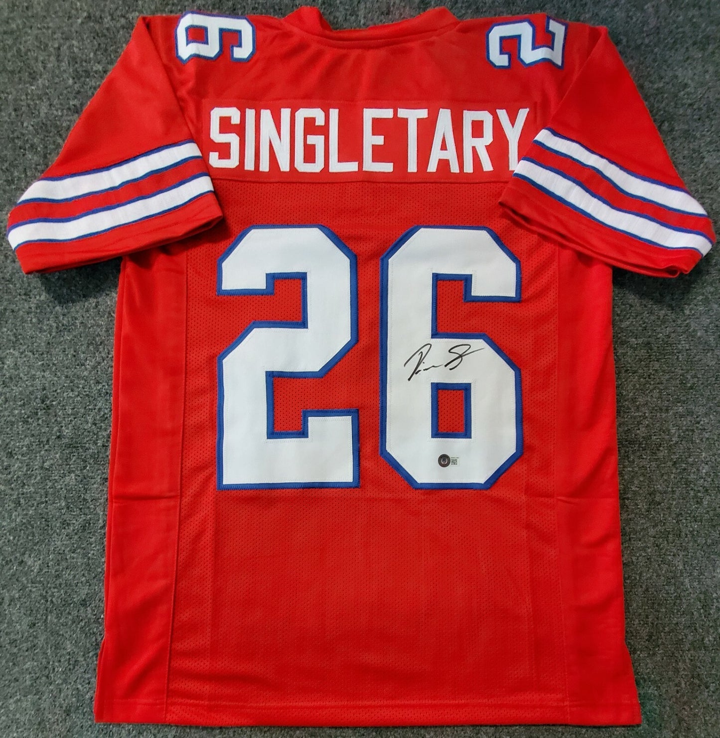 Buffalo Bills Devin Singletary Autographed Signed Jersey Beckett Coa
