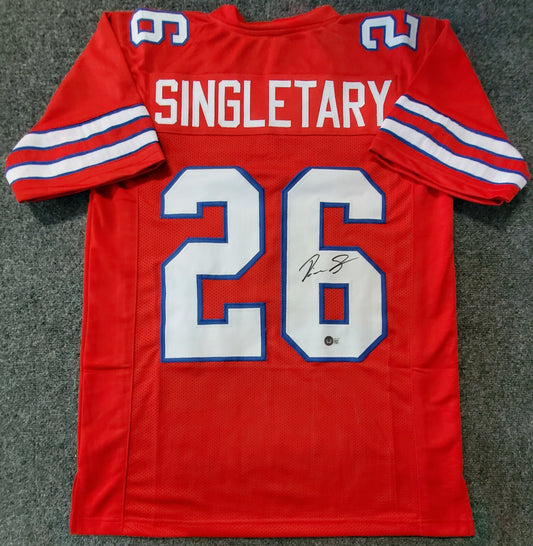 Buffalo Bills Devin Singletary Autographed Signed Jersey Beckett Coa