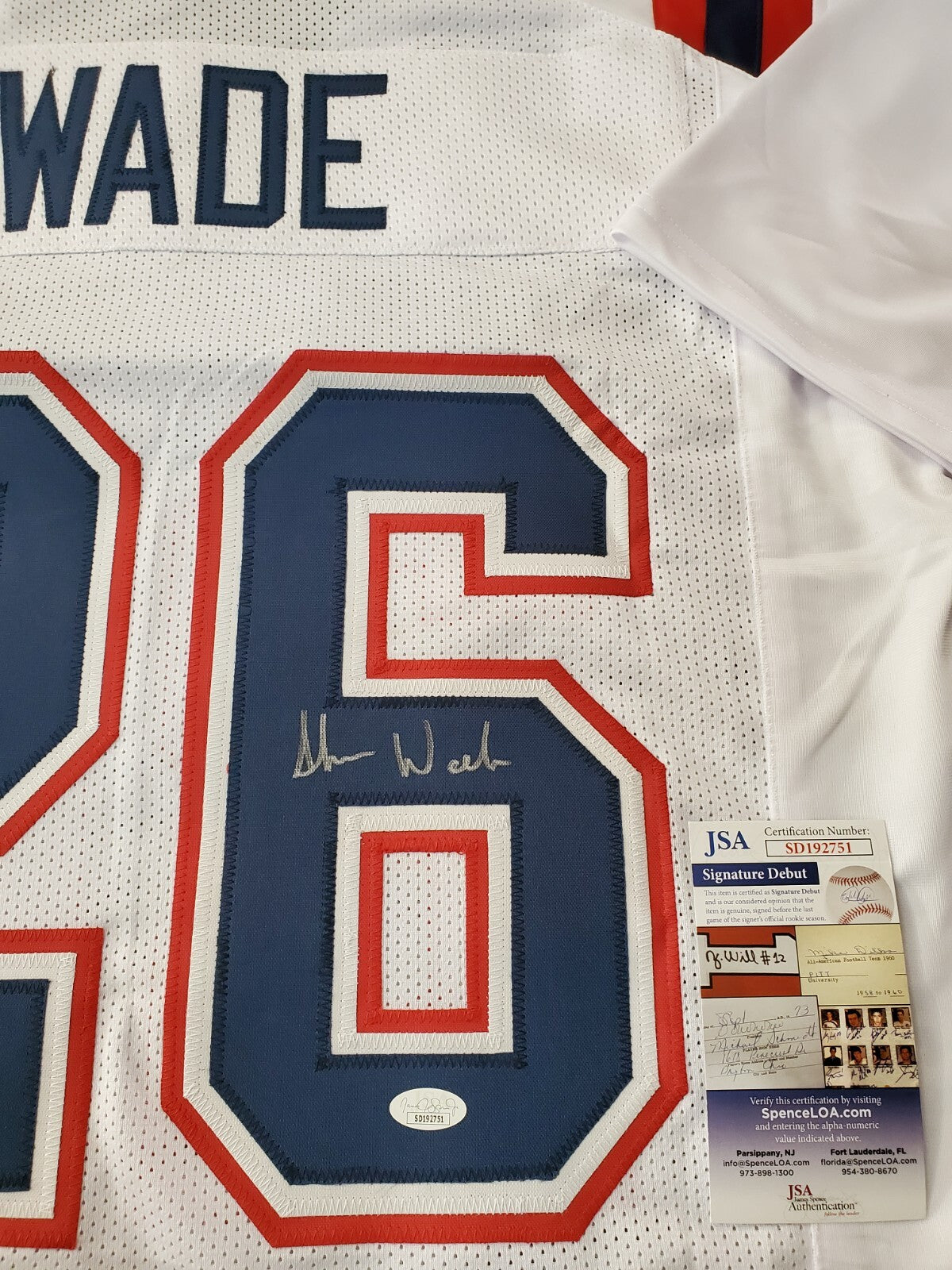 New England Patriots Shaun Wade Autographed Signed Jersey Jsa  Coa