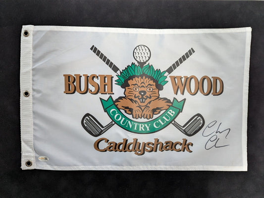 Chevy Chase Autographed Signed Caddyshack 13X20 Golf Flag Jsa Coa