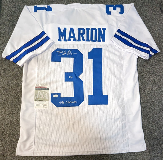 Dallas Cowboys Brock Marion Autographed Signed Jersey Jsa  Coa