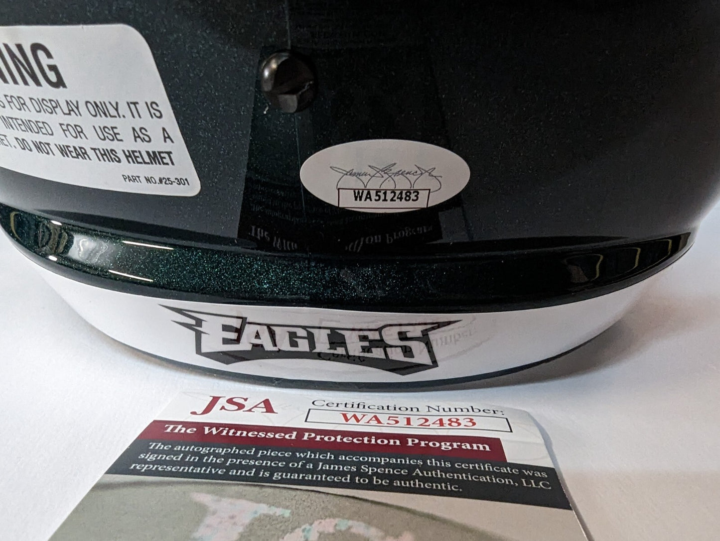Philadelphia Eagles Fletcher Cox Signed Full Size Speed Replica Helmet Jsa Coa