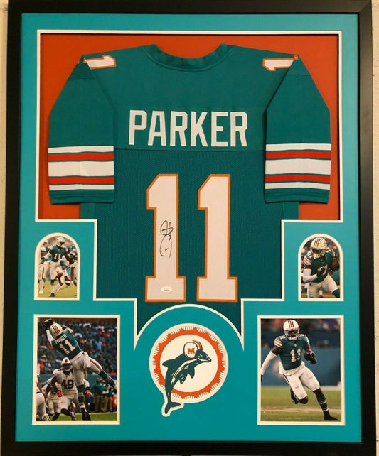 MVP Authentics Framed Miami Dolphins Devante Parker Autographed Signed Jersey Jsa Coa 269.10 sports jersey framing , jersey framing
