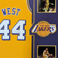 Framed L.A. Lakers Jerry West Autographed Signed Jersey Jsa Coa