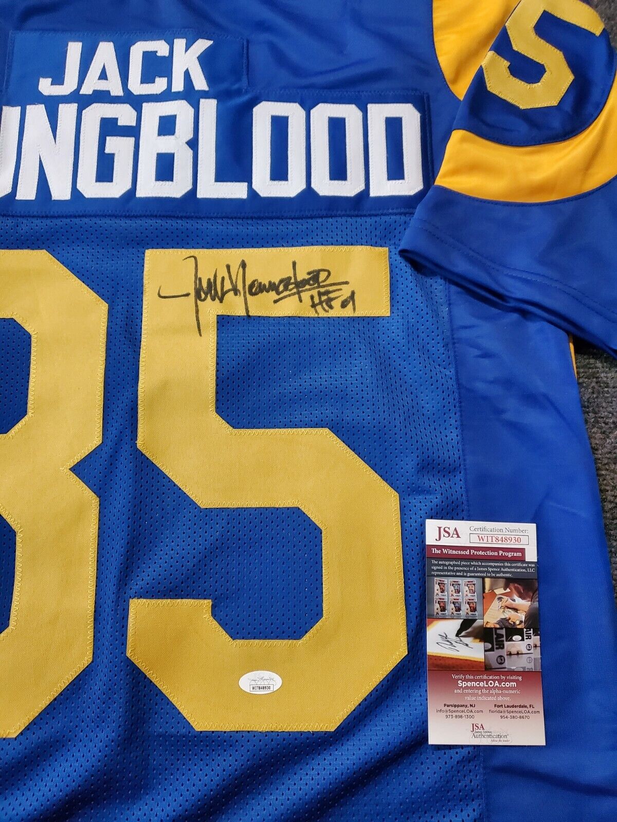 MVP Authentics Los Angeles Rams Jack Youngblood Autographed Signed Inscribed Jersey Jsa Coa 135 sports jersey framing , jersey framing
