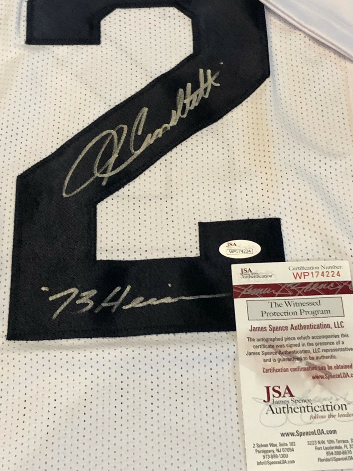 Penn State John Cappelletti Autographed Signed Inscribed Jersey Jsa  Coa