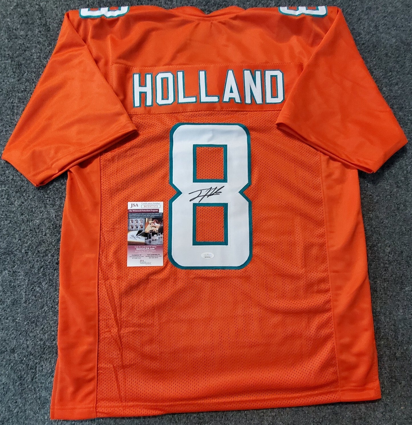 Miami Dolphins Jevon Holland Autographed Signed Jersey Jsa Coa