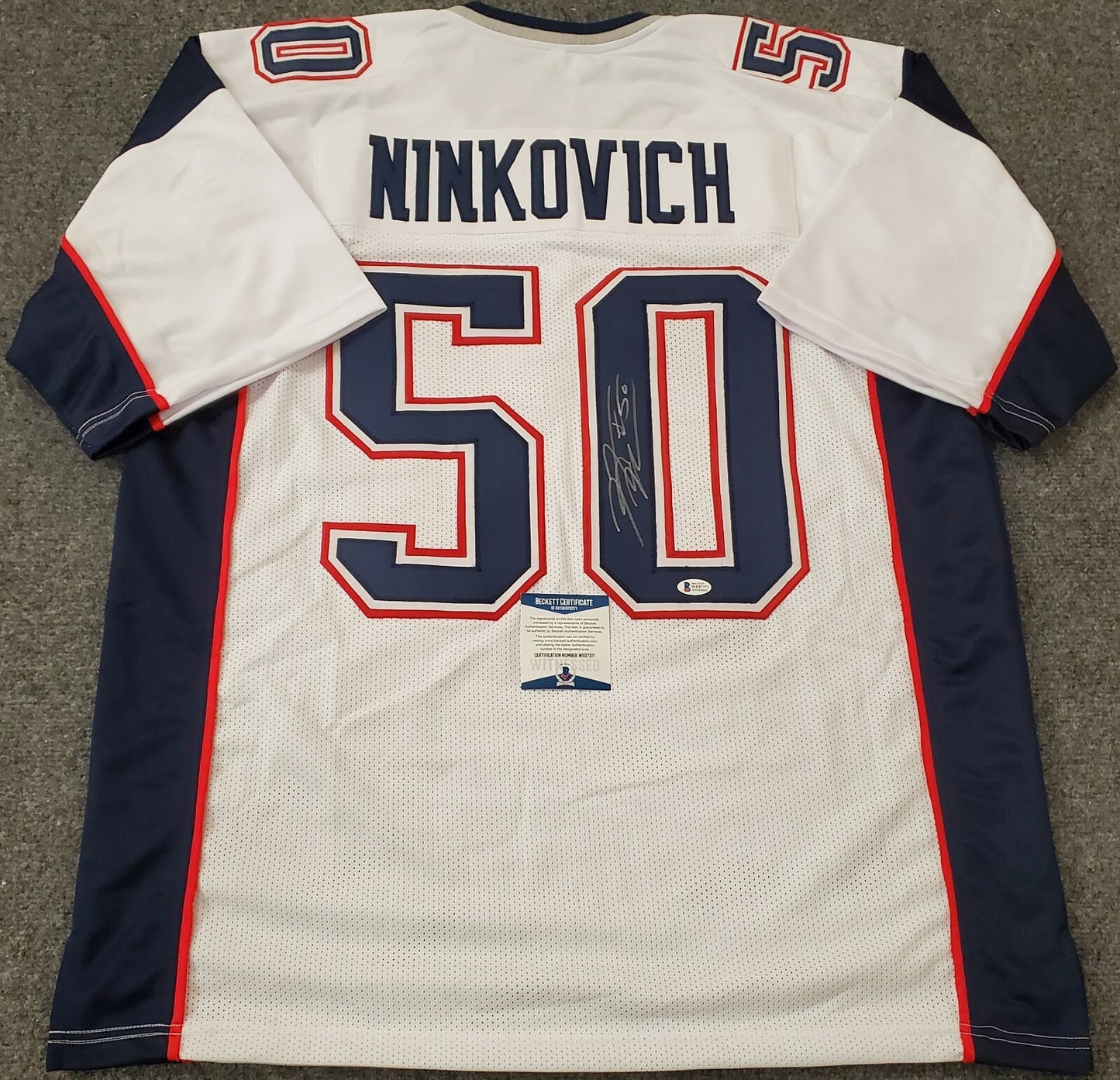 New England Patriots Rob Ninkovich Autographed Signed Jersey Beckett Coa