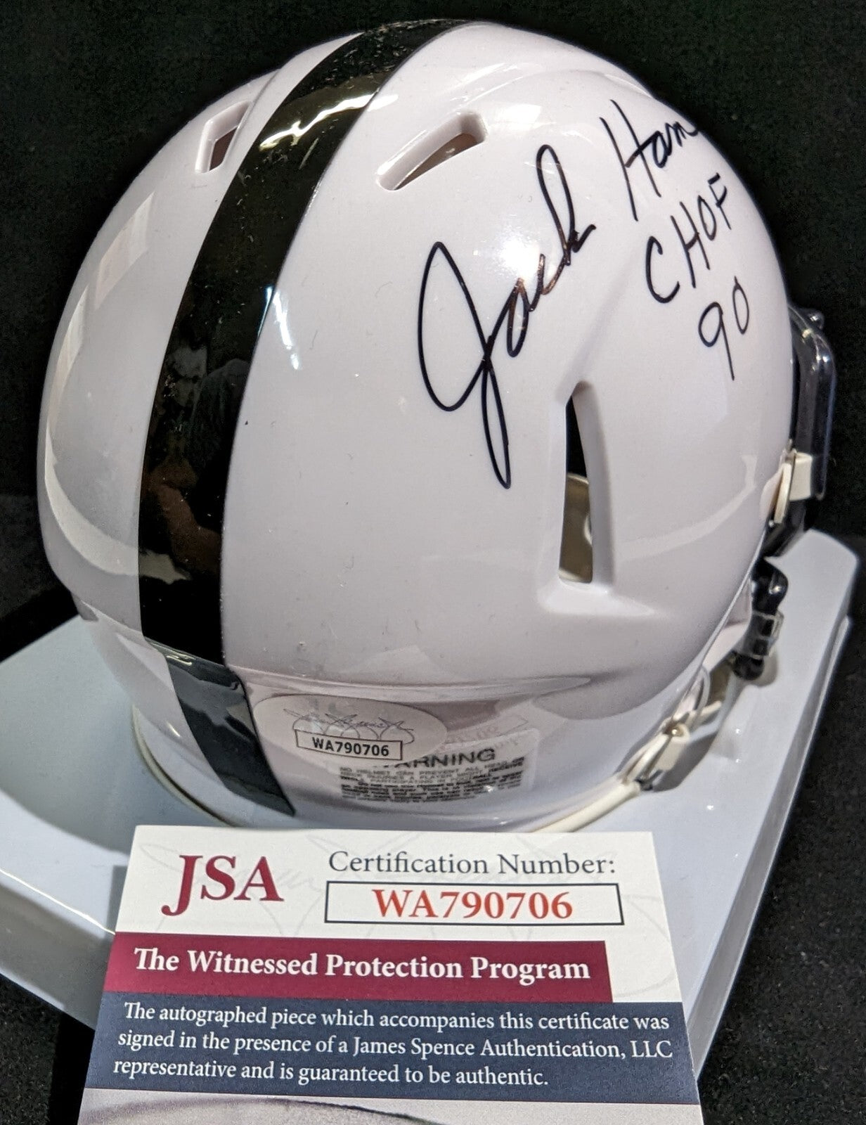 Penn State Nittany Lions Jack Ham Autographed Inscribed Mini Helmet Jsa Coa