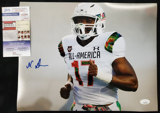 Under Armour All-American Nakobe Dean Autographed Signed 11X14 Photo Jsa Coa