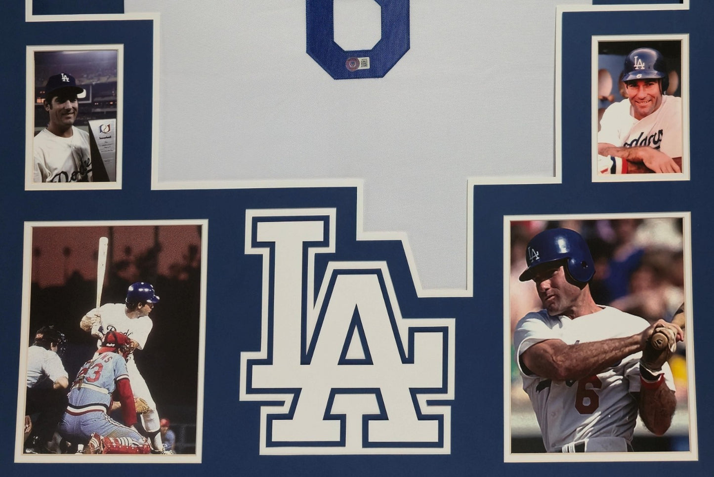 Framed La Dodgers Steve Garvey Autographed Signed Jersey Beckett Holo