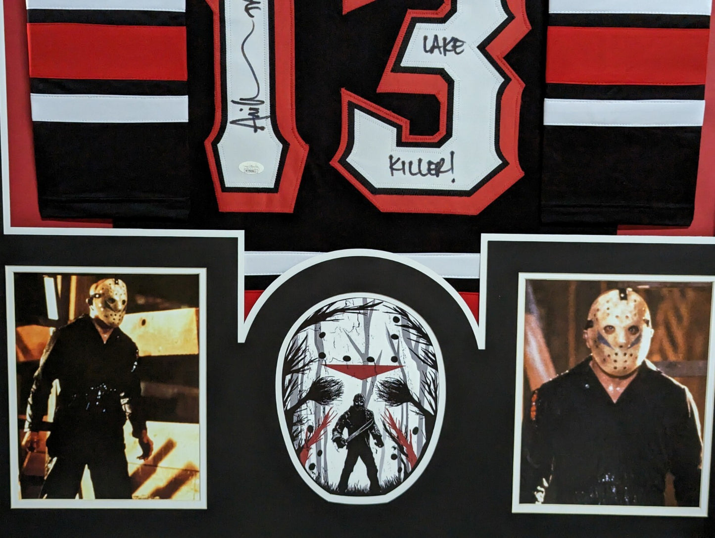 Framed Ari Lehman Signed Inscribed Jason Voorhees Friday The 13Th Jersey Jsa Coa