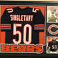 Framed Mike Singletary Autographed Signed Inscribed Chicago Bears Jersey Bas Coa