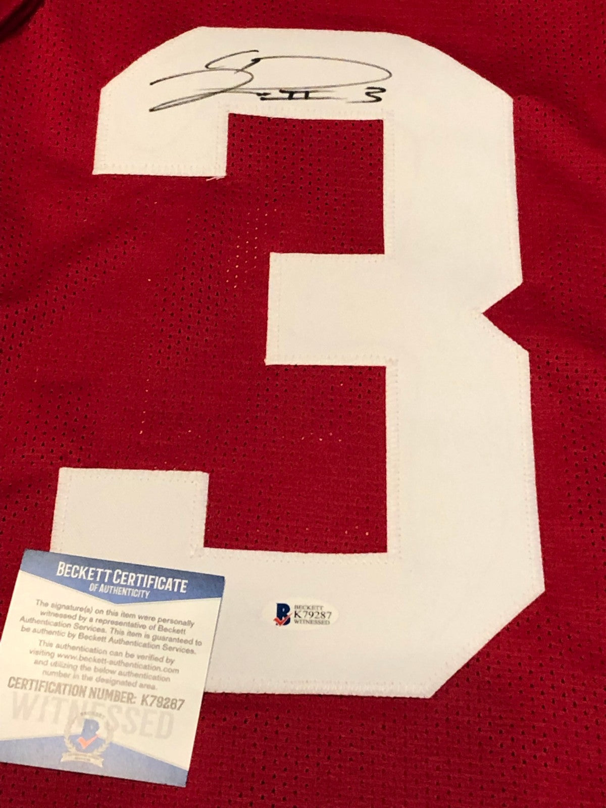 Alabama Crimson Tide Calvin Ridley Autographed Signed Jersey Beckett Coa