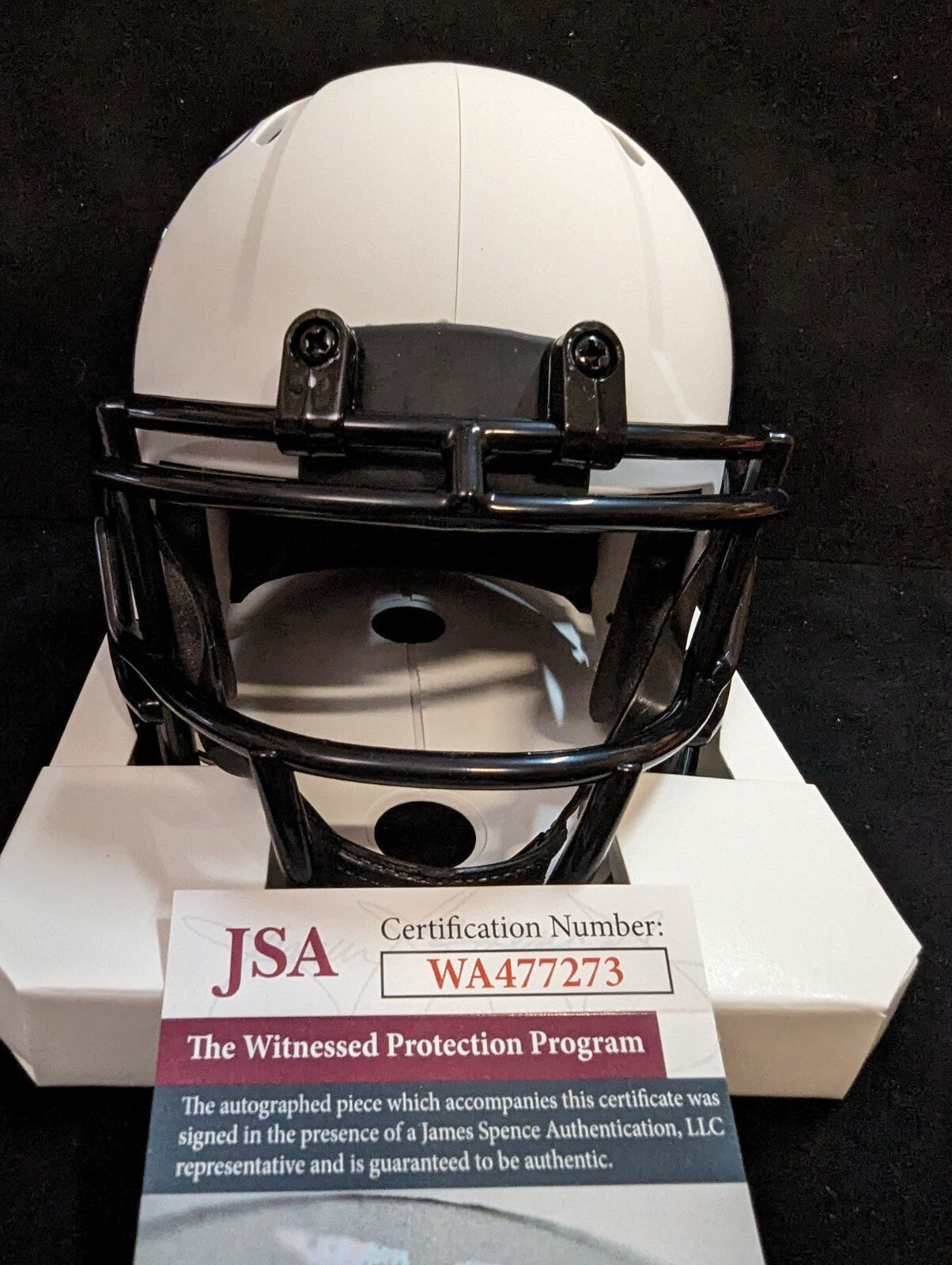 Minnesota Vikings Daunte Culpepper Autographed Signed Lunar Mini Helmet Jsa Coa