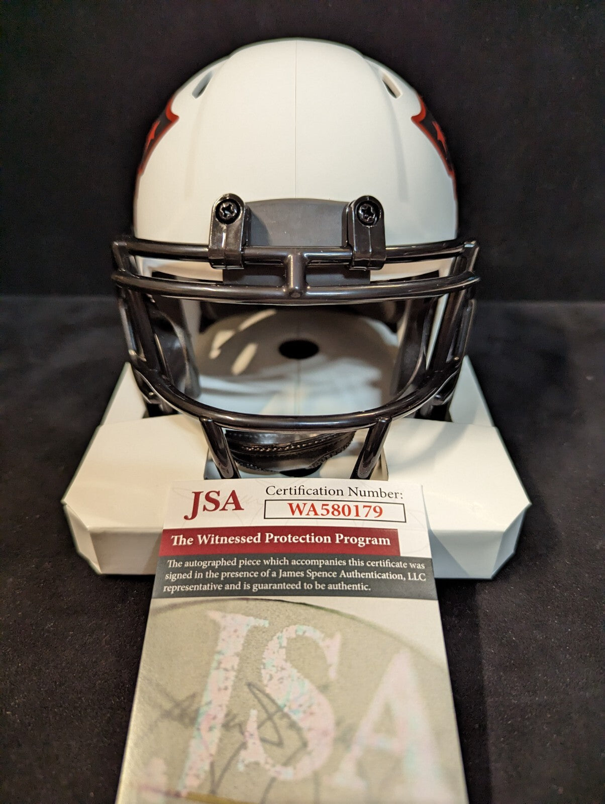 New England Patriots Jonathan Jones Autographed Signed Lunar Mini Helmet Jsa Coa