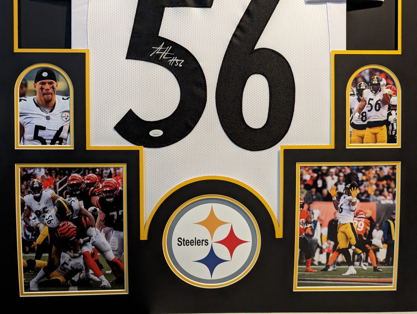 Framed Pittsburgh Steelers Alex Highsmith Autographed Signed Jersey Jsa Coa