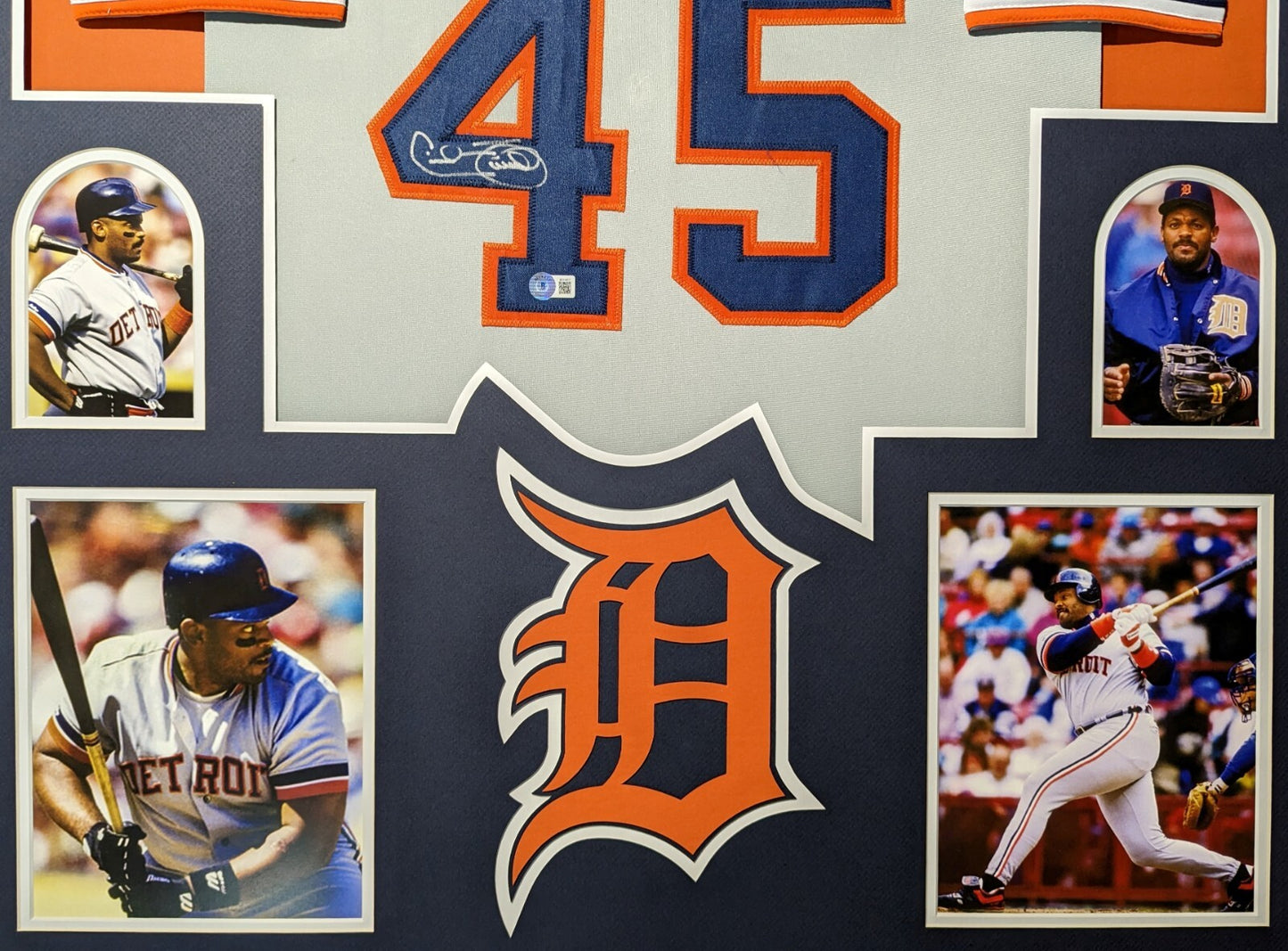 Framed Detroit Tigers Cecil Fielder Autographed Signed Jersey Beckett Holo