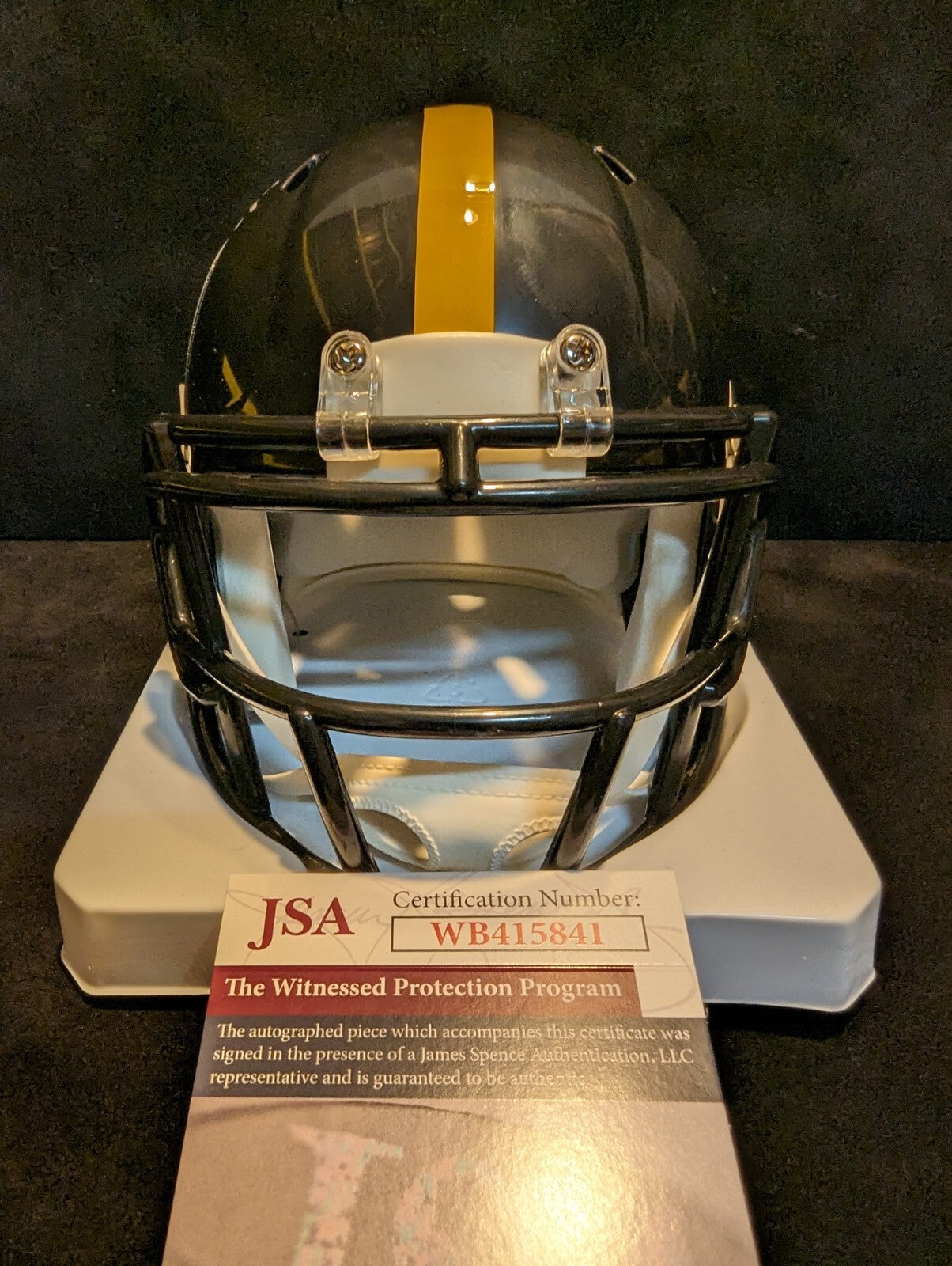 Pittsburgh Steelers Patrick Queen Autographed Speed Mini Helmet Jsa Coa