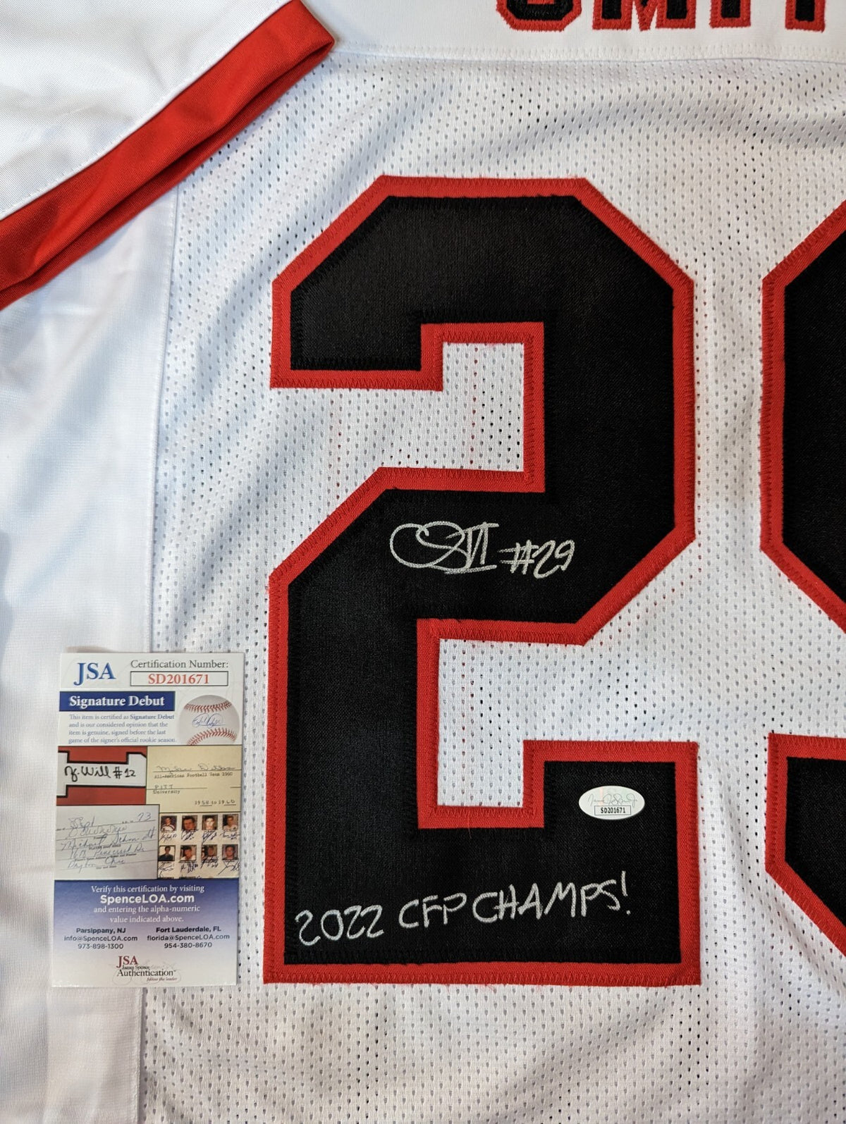 Georgia Bulldogs Christopher Smith Autographed Signed Inscribed Jersey Jsa Coa