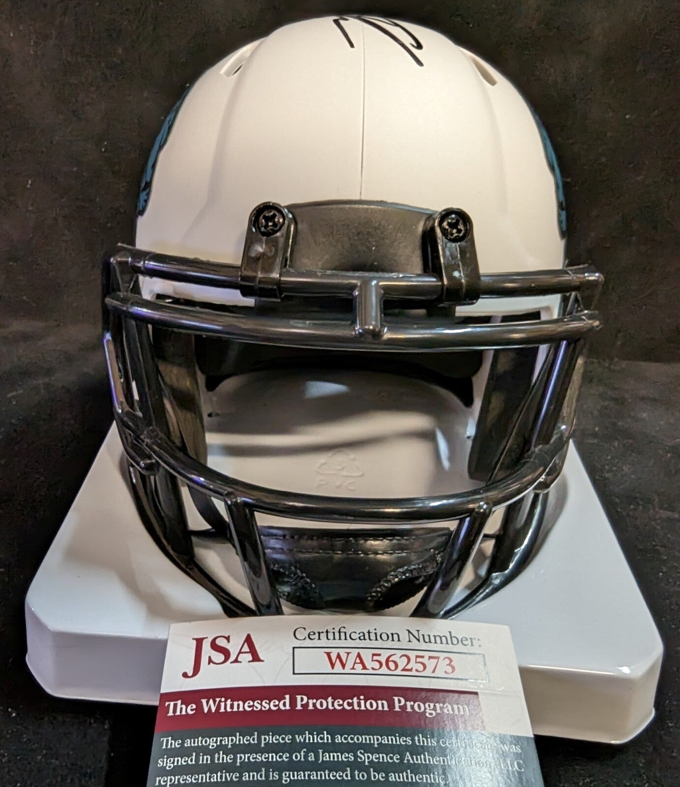 Jacksonville Jaguars Tyson Campbell Signed Lunar Mini Helmet Jsa Coa