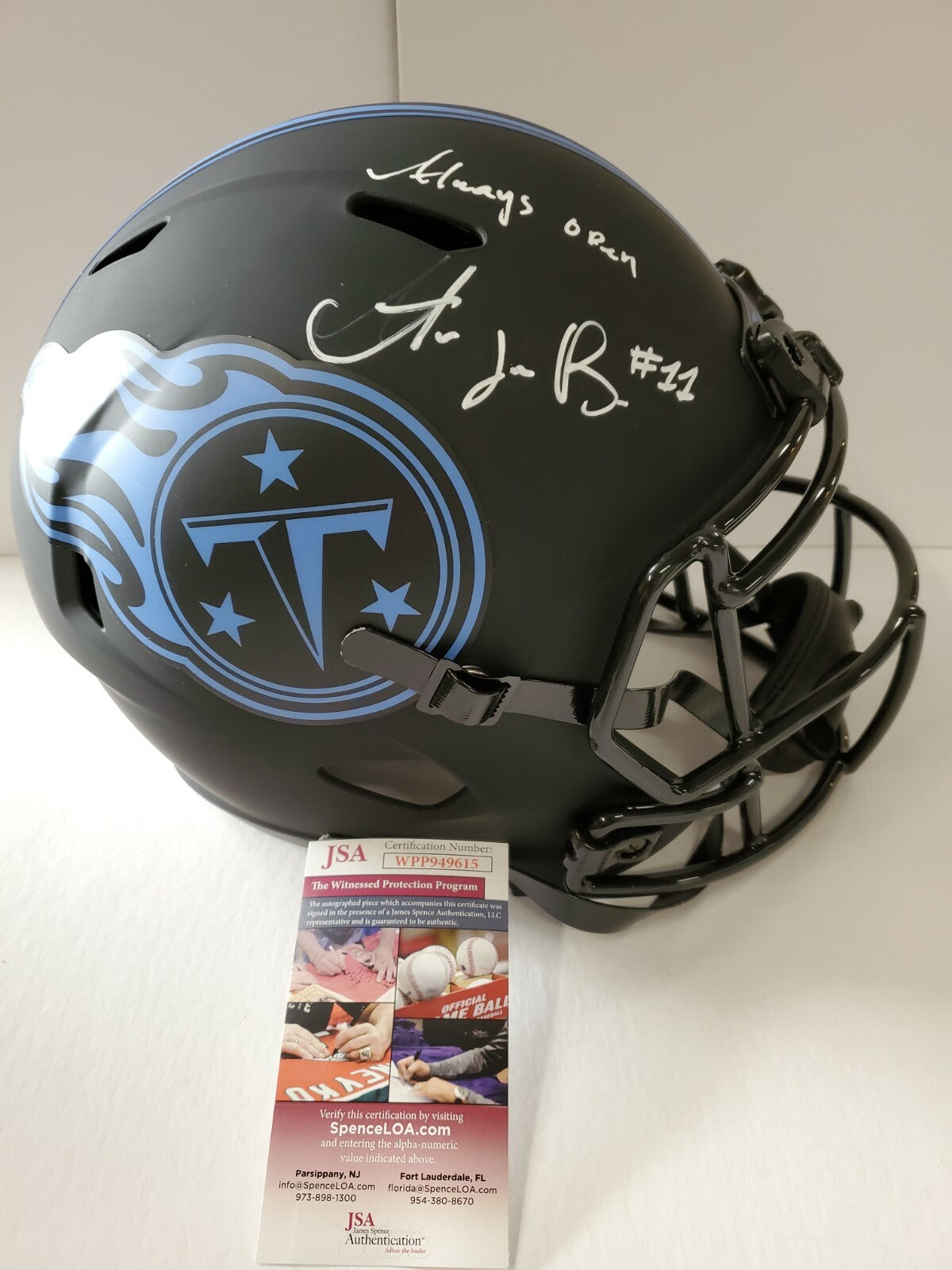 Aj Brown Signed Inscri Tennessee Titans Eclipse Replica Full Size Helmet Jsa Coa