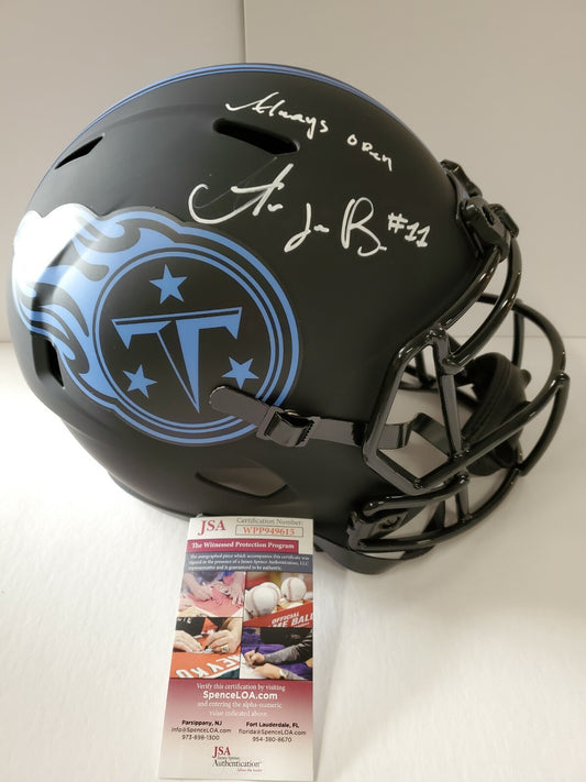 Aj Brown Signed Inscri Tennessee Titans Eclipse Replica Full Size Helmet Jsa Coa