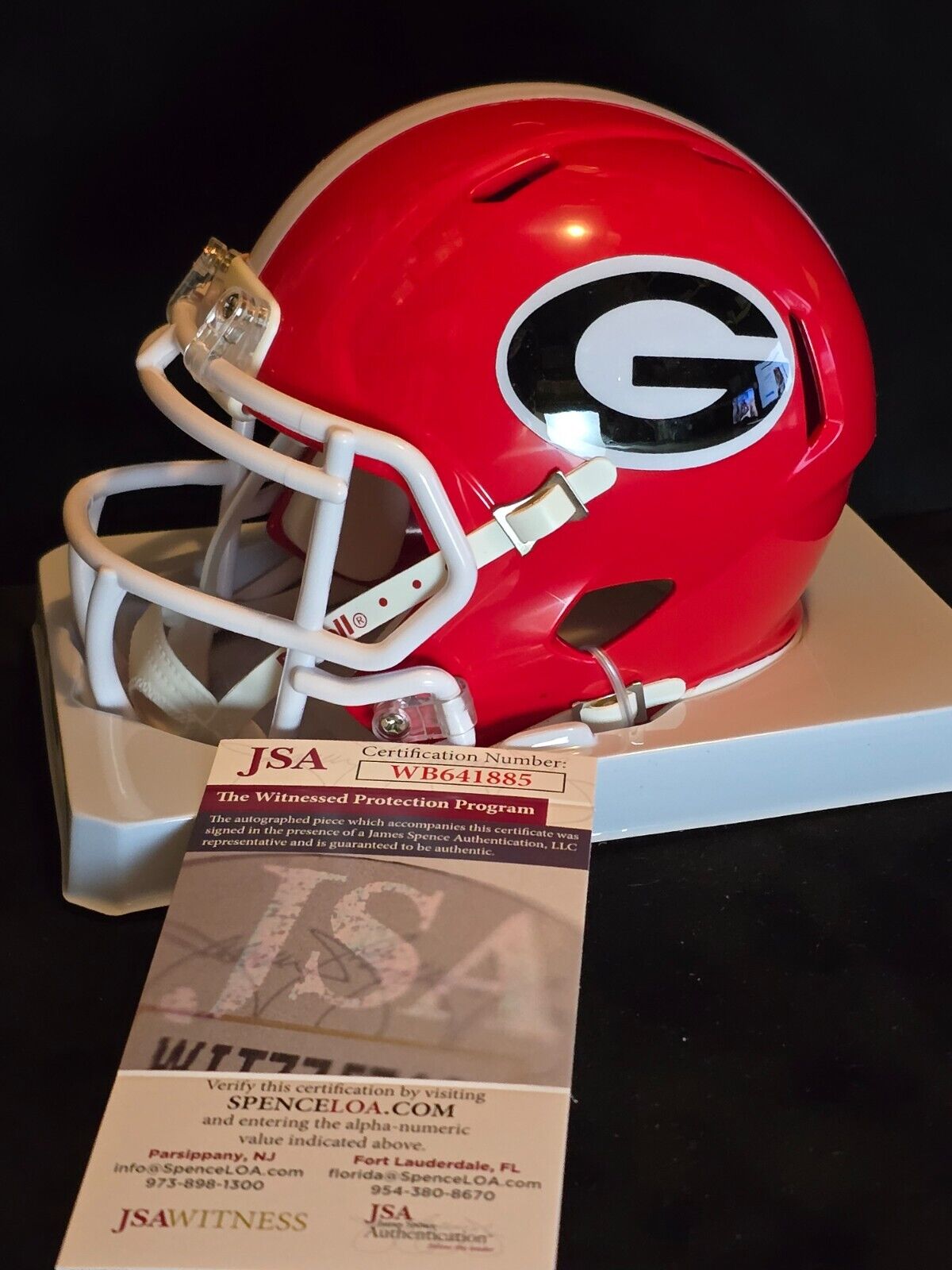 Georgia Bulldogs Nolan Smith Jr Autographed Signed W/#4 Mini Helmet Jsa Coa