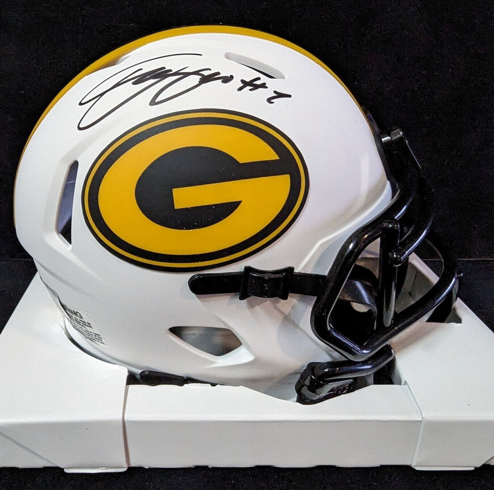 MVP Authentics Green Bay Packers Quay Walker Autographed Signed Lunar Mini Helmet Beckett Holo 54 sports jersey framing , jersey framing
