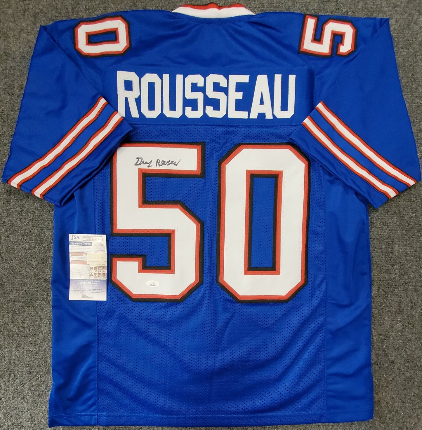 Buffalo Bills Gregory Rousseau Autographed Signed Jersey Jsa Coa
