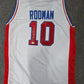 Detroit Pistons Dennis Rodman Autographed Signed Jersey Jsa Holo