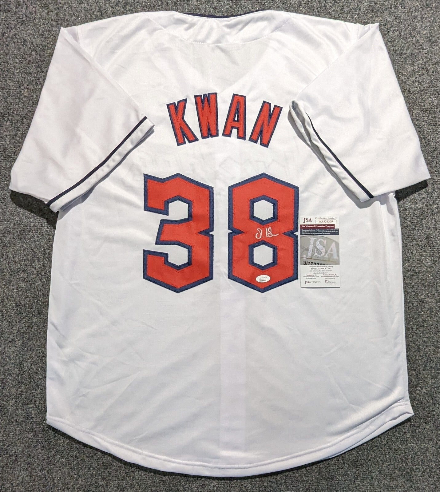 Steven Kwan Autographed Signed Cleveland Guardians Style Custom Jersey Jsa Coa