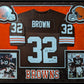 Custom Framed In Suede Cleveland Browns Jim Brown Autographed Signed Jersey Gtsm