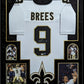 Framed In Suede New Orleans Saints Drew Brees Autographed Signed Jersey Jsa Coa