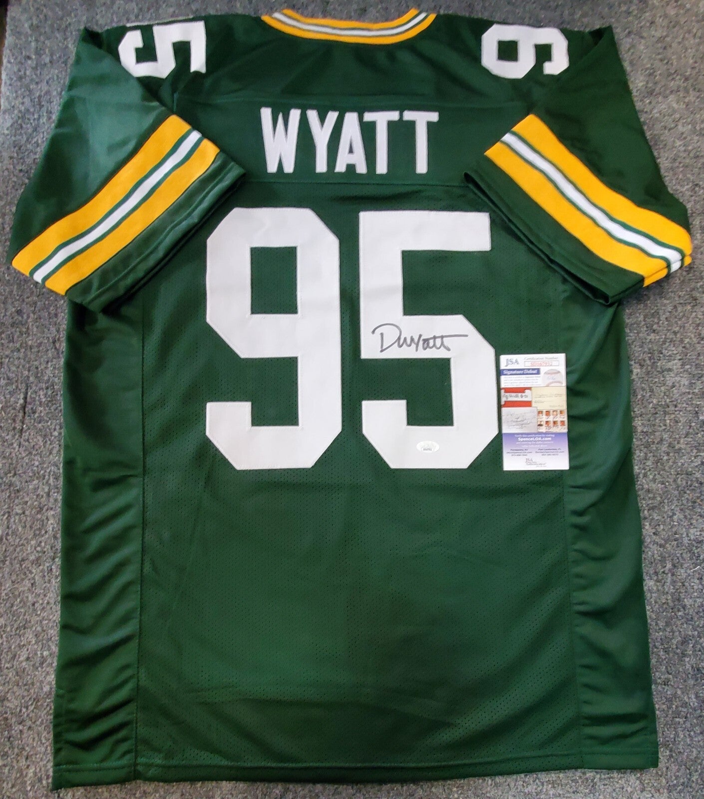 Green Bay Packers Devonte Wyatt Autographed Signed Jersey Jsa Coa
