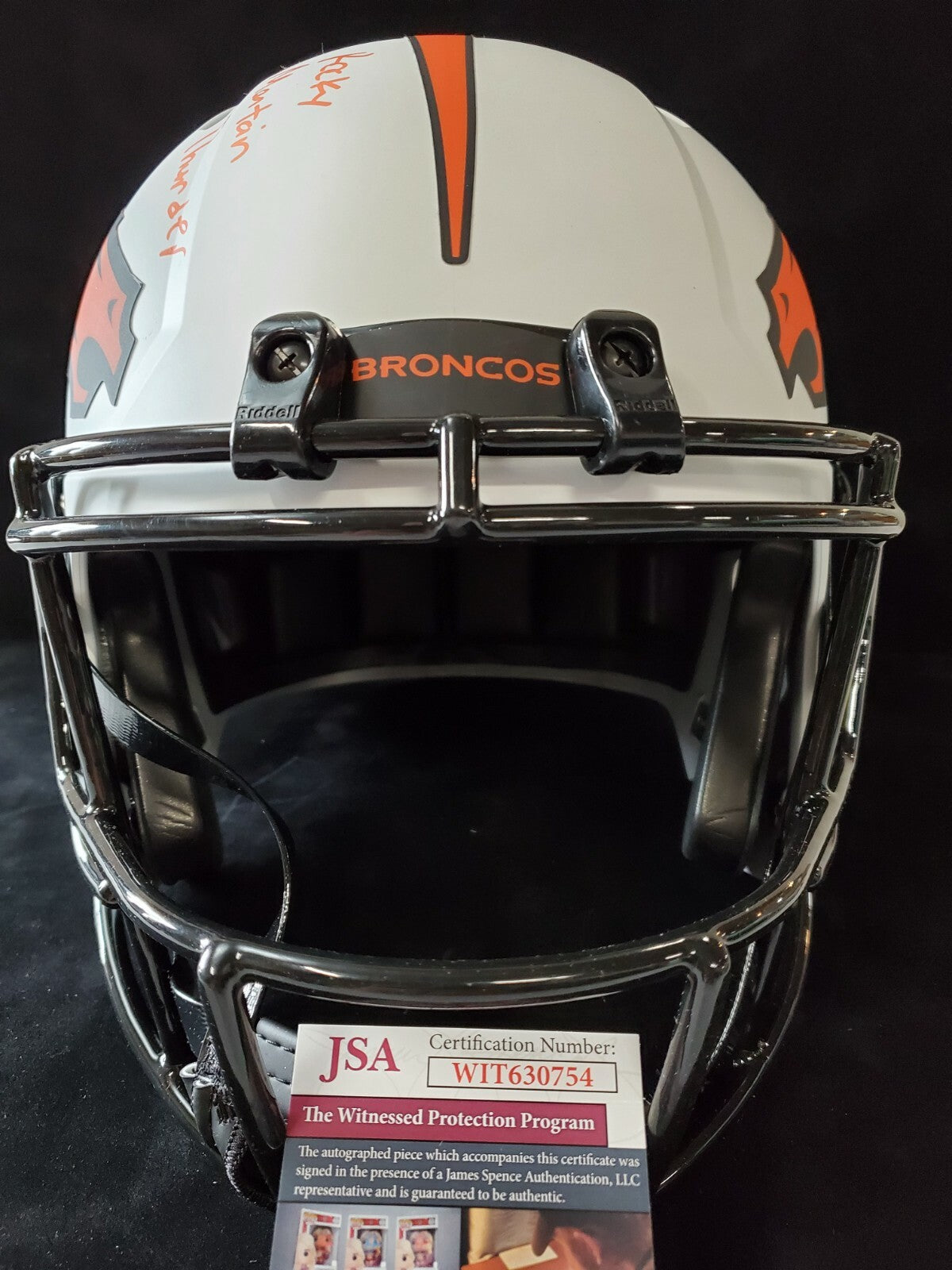 Denver Broncos Kj Hamler Autographed Inscribed Full Sz Lunar Rep Helmet Jsa Coa