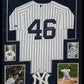 Framed Suede Andy Pettitte Autographed Signed New York Yankees Jersey Jsa Letter