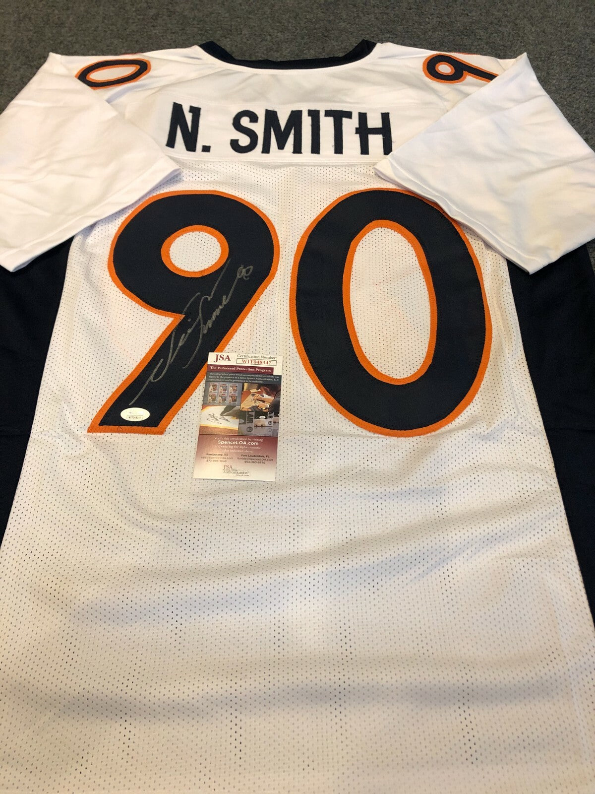 Denver Broncos Neil Smith Autographed Signed Jersey Jsa  Coa