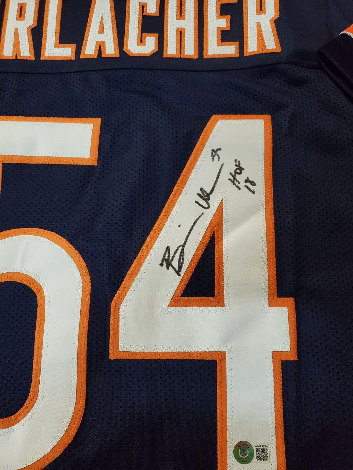Chicago Bears Brian Urlacher Autographed Signed Inscribed Jersey Beckett Holo