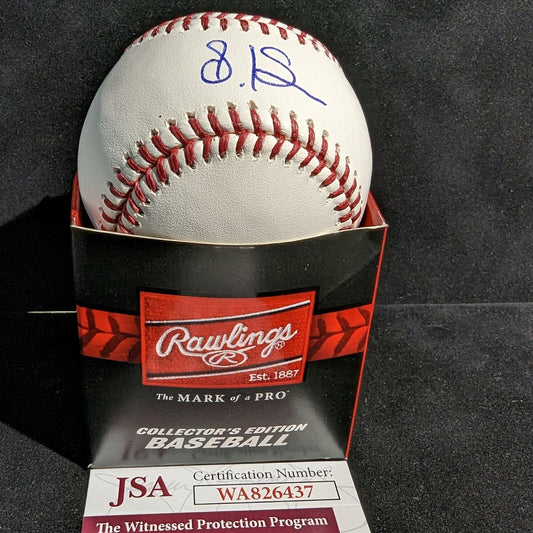 Cleveland Guardians Steven Kwan Autographed Signed Romlb Baseball Jsa Coa